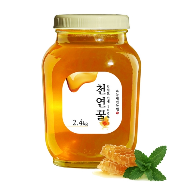 강원더몰,국산꿀 강원도 천연벌꿀 아카시아꿀 2.4kg