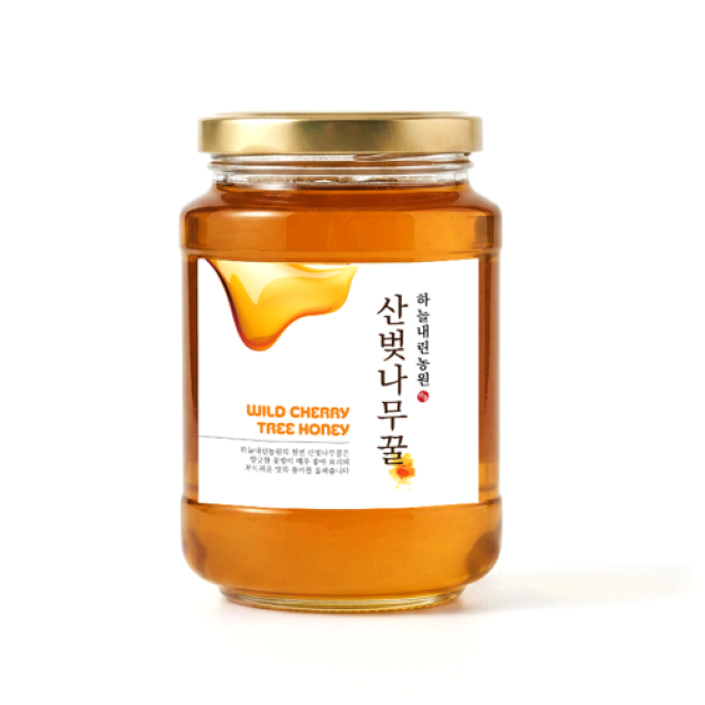 하늘내린농원 국산 산벚나무꿀 600g 천연꿀 벚꽃꿀